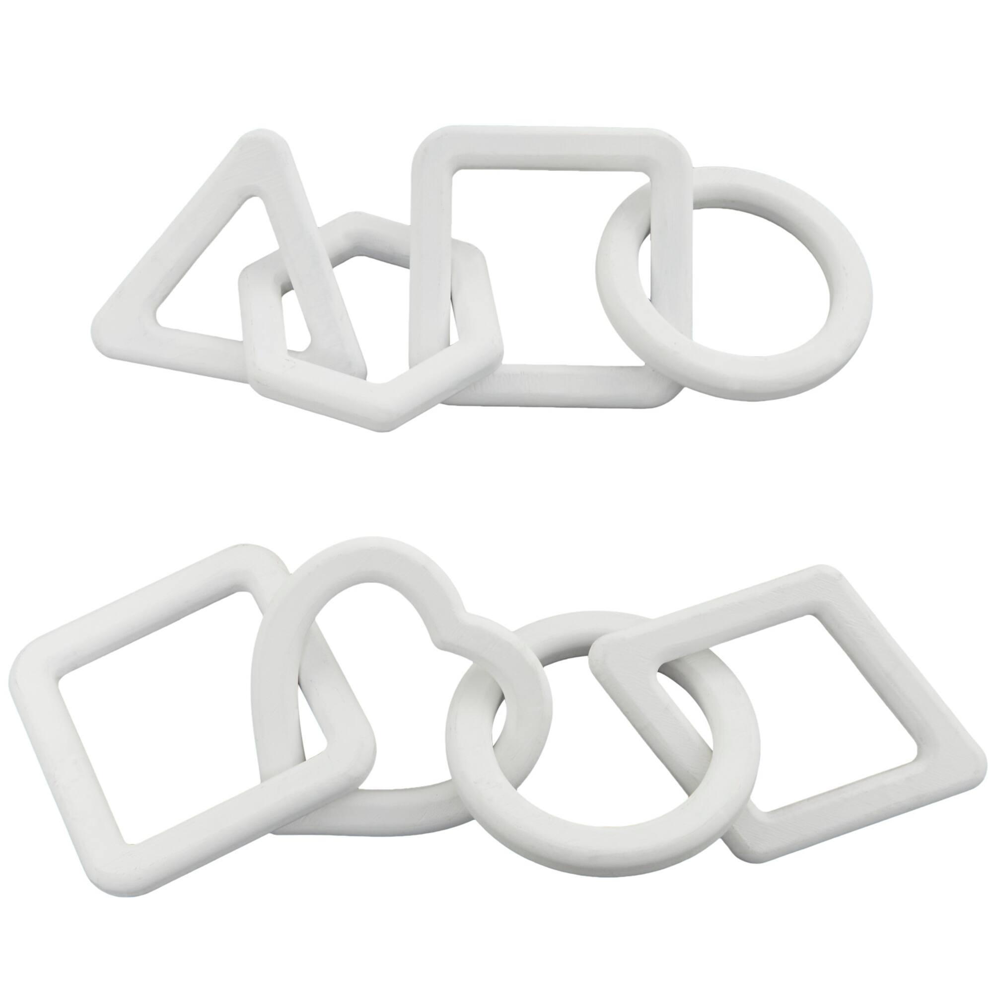 CosmoLiving by Cosmopolitan 15" White Chain Sculpture Set